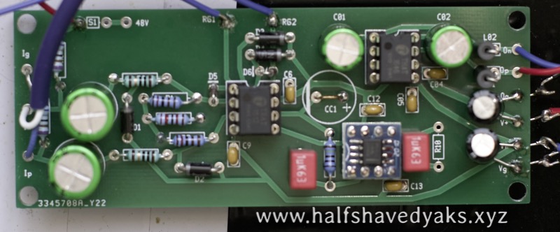 photo of completed board for THAT mic preamp